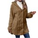 thumbnail image 2 of Chaquetas y abrigos casuales con capucha de manga larga para mujer, chaqueta cálida de invierno con capucha de manga larga, chaqueta de felpa con botones de color liso, blusa para mujer, 2 of 9