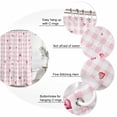 thumbnail image 3 of Valentine's Day Bathroom Shower Curtains with 12 Hooks Polyester Waterproof Shower Curtain for Stalls and Bathtubs Red Love Heart Romantic Pink Buffalo Plaid Decorative Bathroom Curtain 36x72 Inches, 3 of 9