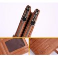 thumbnail image 5 of Cartera de piel para mujer, cartera vintage para mujer, con 15 ranuras para tarjetas, compartimentos para teléfono móvil y cremallera, 5 of 5