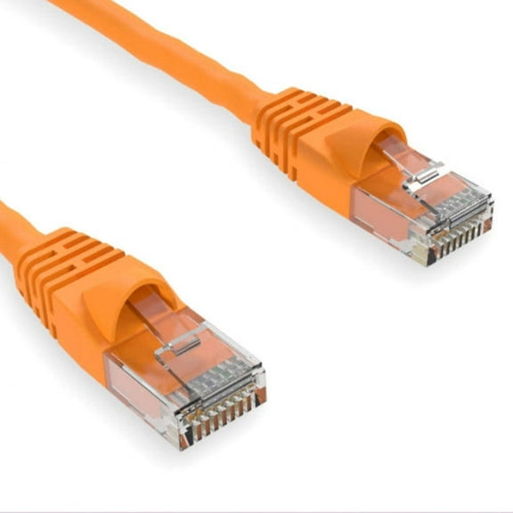 6inch (0.5ft)  CAT6 UTP copper patch cable with molded boots orange