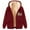 Wine, variant on Fjofpr Mens Regular Fit Heavyweight Sherpa Fleece Lined Hoodie Fashionable Men's Casual Long Sleeved Hooded Solid Color Zipper Cardigan Jacket