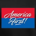 thumbnail image 3 of CafePress - America First T Shirt - Women's V-Neck Dark T-Shirt, 3 of 4