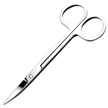 Steel Cosmetic Scissors Beauty Tools Small Scissors, Safe Round Nose Hair Scissors, Curved Pointed Eyebrow Trimming Scissors D8U3
