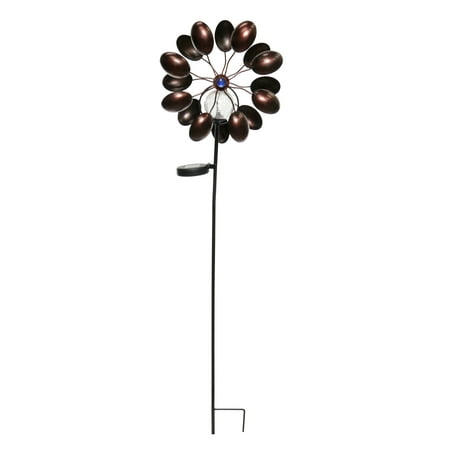 Solar Windmill - Solar Metal Windmill with Glass Ball