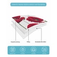 thumbnail image 5 of Quilts Twin Size Bedding Set, Red Poppy Lightweight Quilted Comforter, Spring Summer Farmhouse Flowers Watercolor Soft Reversible Bedspread Coverlet with Pillow Covers for All Season, 68" x 86", 5 of 7