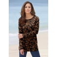thumbnail image 2 of Roaman's Women's Plus Size Ultimate Cotton Crewneck Long Sleeve Tee, 2 of 6