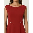 thumbnail image 4 of DARING DIVA Sleeveless Summer A-Line Casual Dress M Red, 4 of 6