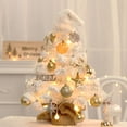 thumbnail image 3 of Wosthever Pequeño árbol de Navidad con adornos para una instalación rápida, decoración navideña, luces de escritorio, Mini LED Kits de decoración para fiestas, 3 of 6