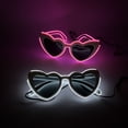 thumbnail image 4 of Gafas LED en forma de corazón de neón para mujer, barras fluorescentes para mujer, fiesta de DJ, Navidad, Año Nuevo, novia para ser, boda, Rave, accesorios, 4 of 5