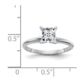 thumbnail image 2 of 14k White Gold 1.3ct. 6mm Princess Moissanite Solitaire Engagement Ring Size 5.5, 2 of 3