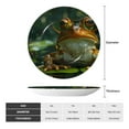 thumbnail image 2 of Wukai Intellectual Frog Pond Print Decorative Plate for Display,Bone China Decorative Plate, Ceramic Dinner Plate with Stand, Vertical Ceramic Plate-10in, 2 of 6