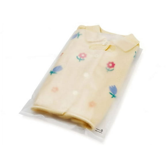 Pack Of 500, 9 X 12" Frosted Solid Clear Merchandise Bag W/Die Cut Handle 2.0 Mil