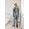 thumbnail image 3 of Ekouaer Womens Jogger Pajama Sets Long Sleeve Sleepwear Round Neck Nightwear Soft Pjs Lounge Sets with Pockets, 3 of 5