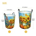 thumbnail image 5 of PHELIKA Sunflower Fall Bird Welcome 01 Laundry Basket 65L Large Foldable Round For Dirty Clothes Toy Storage, 5 of 6
