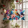 thumbnail image 4 of Large Stained Glass Suncatcher - Colorful Birds on Branch Window Decor - Sunlight Catcher for Home, Room & Indoor Decor - Unique Gift for Bird Lovers & Mom, 4 of 9