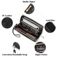 thumbnail image 4 of LOUEBICA Wallet Women Leather RFID Blocking Wristlet wallets Ladies Clutch with Floral Pattern for Phone and Card, 4 of 7