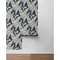 thumbnail image 2 of Stacy Garcia Home  Birds of Paradise Peel and Stick Wallpaper 20.5 in. W x 18 ft. L - Navy Blue & Metallic Pewter, 2 of 7