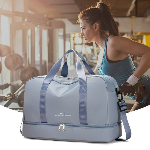 Sac de Sport Extensible, Sac de Voyage Grande Capacité, Design Léger et Imperméable, Organisation Multi-Compartiments, pour Hommes Femmes, Équipement de Voyage de Nuit, Sac de Sport, Durabrand Nylon Fa