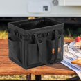 thumbnail image 1 of Organizador de herramientas multiusos para uso general con asa, plegable, reutilizable, bolsa de almacenamiento para acampar, pesca, playa, acampar, , negro Baoblaze Bolso de picnic, 1 of 8