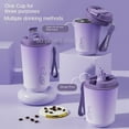 thumbnail image 3 of Unbranded Portable Coffee Cup 450ml Insulated Travel Mug, Purple, 3 of 4