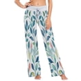 thumbnail image 2 of Women's Long Sleep Pants Home Pants Sleep Pants Wide-Leg Pants Design Elastic Fabric Casual Pants M The Leaves Are Seamless, 2 of 7