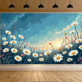 thumbnail image 7 of LUUFILx Floral Summer Banner Daisy Field Backdrop Garden Themed Photography Props Party Decorations Scenic Background Nature Event Decor Outdoor Wedding, 7 of 7