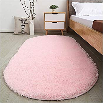 bedroom pink rug cute carpet fluffy shaggy oval rugs floor area living decor