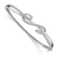 thumbnail image 1 of Sterling Silver CZ Polished Bangle, 1 of 1