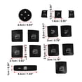 thumbnail image 3 of Car Front Rear Left Right Door Armrest Window Switch Button Cover Sticker Set Black for Mercedes-Benz E550 2010-2015, 3 of 7