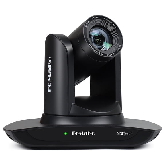 FoMaKo NDI Camera AI Auto Tracking HDMI PTZ Camera 20x Optical Zoom LAN USB3.0 HDMI PTZ Camera for Church Services Worship Education, PoE 1080P60 (Support NDI 6 & NDI HX3) FMK20UH NDI-B(Black)