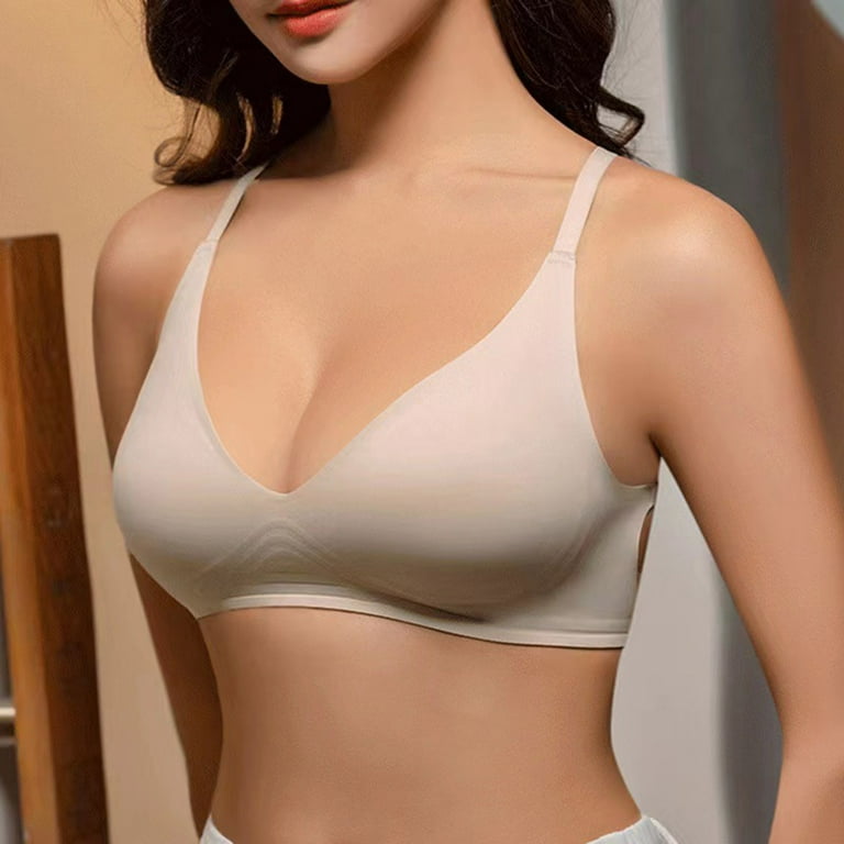 EHQJNJ Bralettes for Women with Padding Lace Women's Comfortable Strapless  Spring/Summer New Deep V Gathering Back Bra Womens Bralettes Padded Push Up
