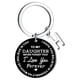 thumbnail image 1 of Llaveros para mujer, llavero de billetera, llavero de auto, lindo llavero DIY para mi hija, llavero de acero inoxidable negro con apellido de 26 letras, 2,5 cm, decoraciones de moda, 1 of 3