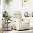 thumbnail image 1 of vidaXL Fauteuil Inclinable Crème Similicuir, 1 of 6