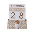 thumbnail image 1 of 1PC Wooden Calendar Reusable Desktop Calendar Vintage Calendar Block for Office Home Decor Table Bedroom Cafe Restaurant, 1 of 6