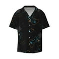 thumbnail image 4 of Salouo Game Time Pattern Cuban Collar Shirts for Men Button-Down Shirt Men's Short Sleeve Shirts Hawaiian Shirts Casual Shirts -Large, 4 of 6