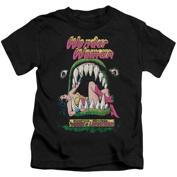 DC Comics Boys' Jaws Childrens T-shirt Black