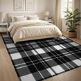 thumbnail image 3 of ODIKA 8'x10' Washable Area Rug Plaid Interlocking Border Geometric Stripe Fireplace Contemporary for Dining Room, Large Office, Lounge, Non-Slip Chair-Friendly Mat, 3 of 7