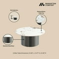 thumbnail image 2 of Manhattan Comfort Alondra Modern Coffee Table with Stainless Steel Base in Black, 2 of 6