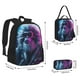 thumbnail image 2 of Easygdp Hip-Hop Glasses Gorilla Mochila para Niños y Niñas con Set de Caja de Almuerzo y Estuche para Lápices 3 en 1, Mochila Escolar Estampada para Adolescentes, 2 of 7