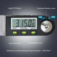 thumbnail image 3 of Digital Angle Finder 0-360° Digital Inclinometer Stainless Steel Protractor Angle Ruler with LCD Display for Woodworking Construction Repair, 3 of 4