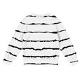 thumbnail image 6 of Girls Striped Print Sweatshirt Loose Fit Crew Neck Long Sleeve Pullover Tops Kids Casual Versatile Sweatshirts Back To School Clothes 4-14Years, 6 of 6