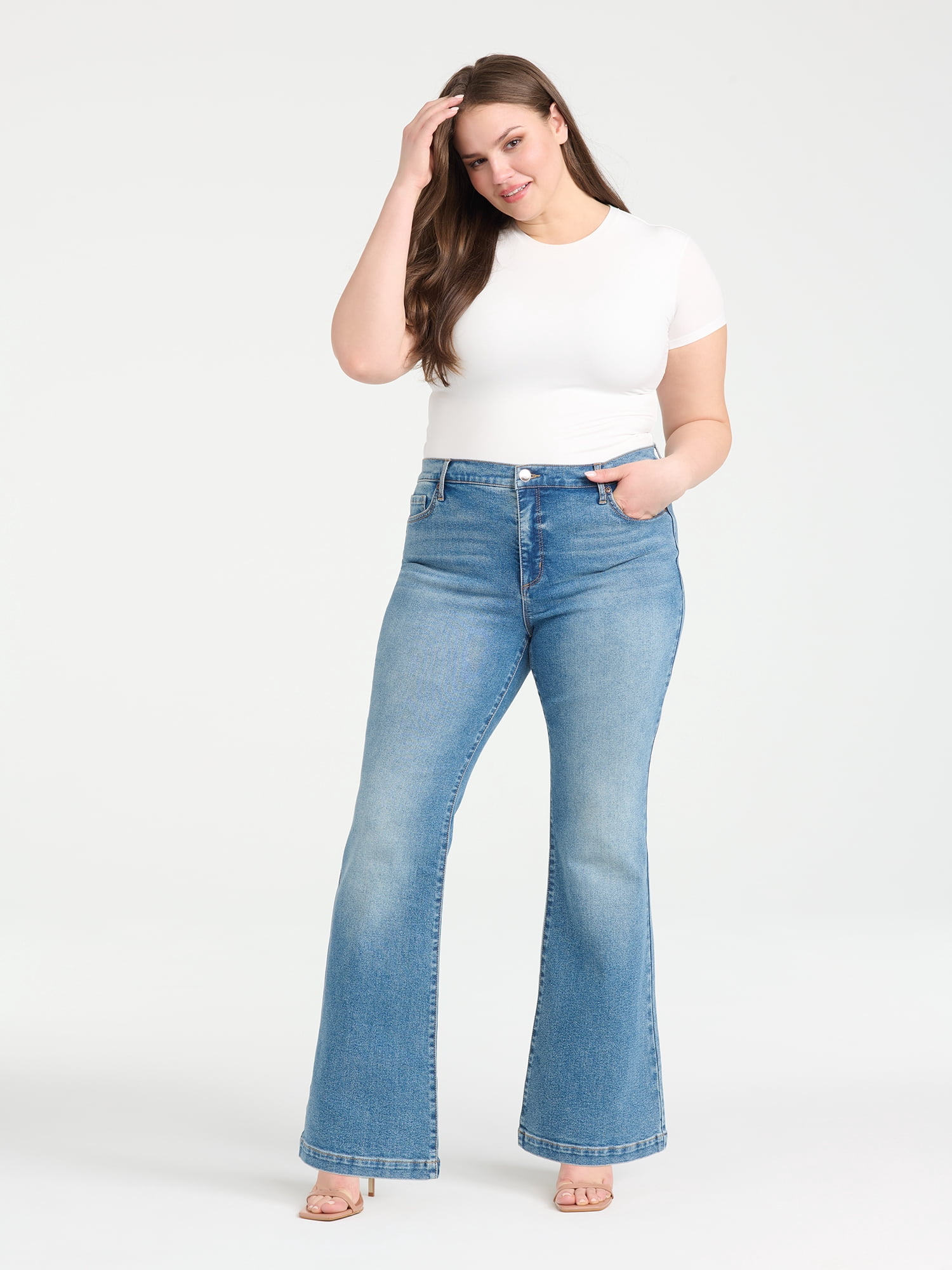 Sofia Vergara Women's Plus Size Melissa High Rise Flare Sizes 14W-26W