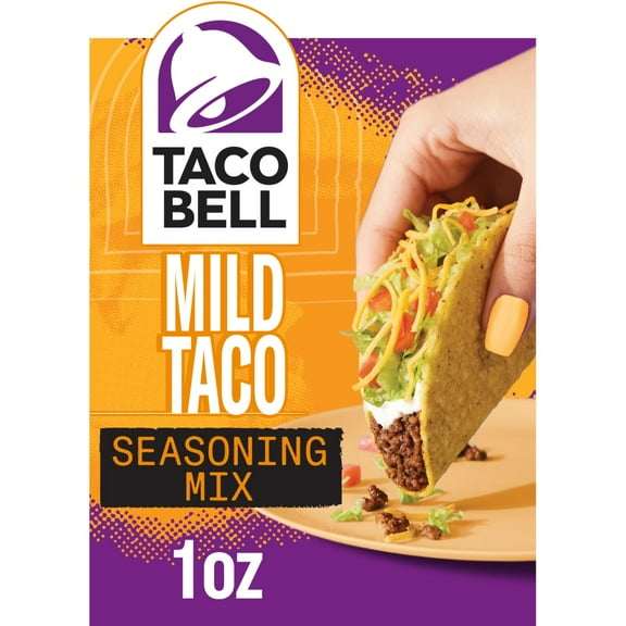Pack of 2 Taco Bell Mild Taco Seasoning Mix, 1 oz (packaging may vary)