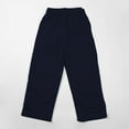 thumbnail image 6 of CAICJ98 Girls Cotton Sweatpants Side Striped Wide Leg Pants with Pockets Sports Trousers Kids Pants Girls (Navy,9-10 Years), 6 of 7