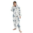 thumbnail image 5 of Soft Big Kids Onesie Pajamas Cozy Loose-Fit Jumpsuits for kids with Pockets for Christmas Lounge & Play Blue Shark with White Belly, 5 of 8