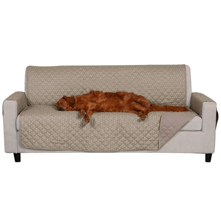 UPC: 0842229129007 | FurHaven Pet Products Reversible Sofa Furniture Protector – Polka Paw Print Biscuit