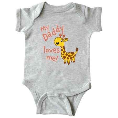 

Inktastic My Daddy Loves me- cute giraffe Gift Baby Boy or Baby Girl Bodysuit