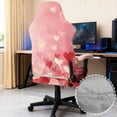 thumbnail image 4 of Jiueut Heart Print Gaming Chair Cover Set of 4, Wear Resistant High Back Computer Chair Cover with Stretchable Band Universal Rotating Chair Protection with Armrest Cover Valentine's Day Decor, 4 of 7