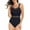 Black womens swimsuits, variant on Womens Swimsuits Pimelu Bathing Suit for Women One Piece Swimsuit Womens High Waist Bathing Suit Girls Slim Mesh Patchwork Strap Athletic Swimwear Ladies Solid Sports Swimsuit with Padded