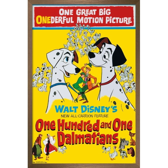 Disney 101 Dalmatians - One Sheet Wall Poster, 22.375" x 34", Framed